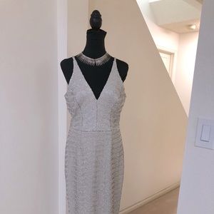 Sequined Off White Cocktail dress, Size 8
